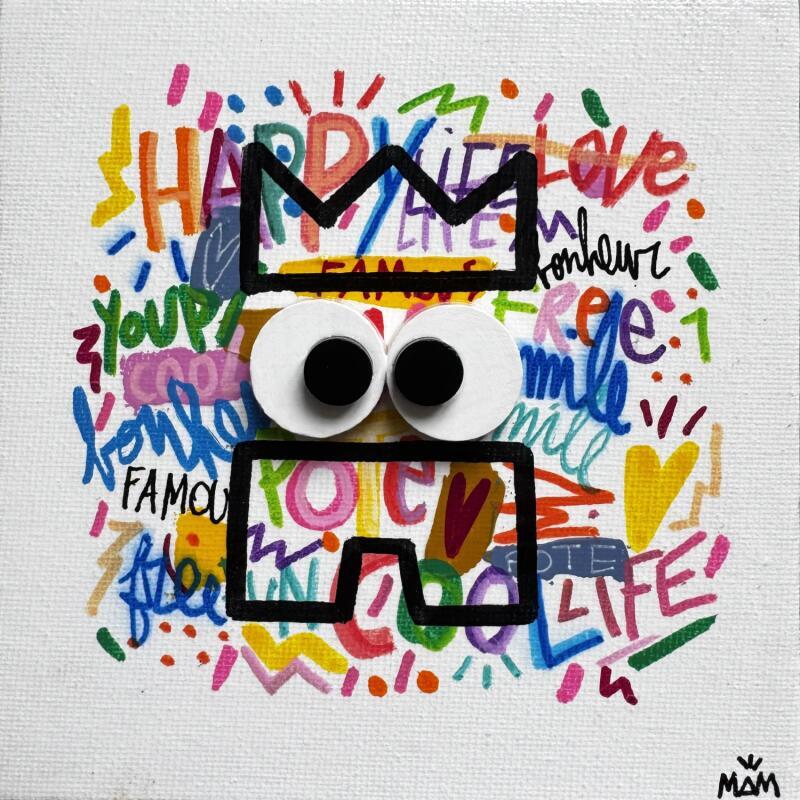 Peinture HAPPY par Mam | Tableau Pop-art Portraits Icones Pop Scènes de vie Acrylique