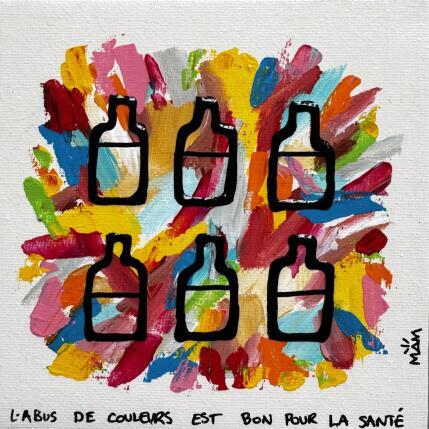 Peinture 6 BOTTLES par Mam | Tableau Pop-art Acrylique Icones Pop, Scènes de vie, Société