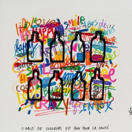 Peinture ABUS DE COULEURS par Mam | Tableau Pop-art Acrylique Icones Pop, Scènes de vie, Société