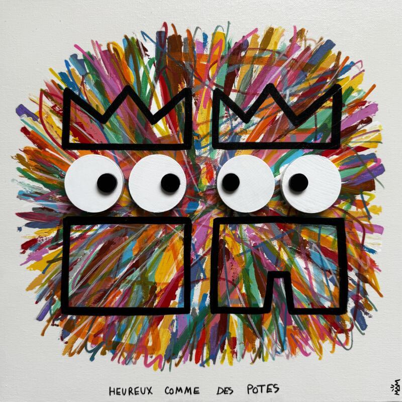 Painting HEUREUX by Mam | Painting Pop-art Portrait Pop icons Life style Acrylic