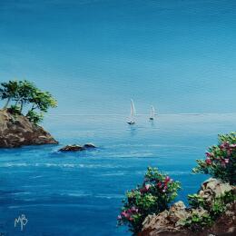 Painting Discrète sortie en mer by Blandin Magali | Painting Figurative Oil Landscapes, Pop icons