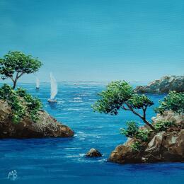 Painting Journée ensoleillée by Blandin Magali | Painting Figurative Oil Landscapes