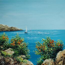 Painting Vers l'automne by Blandin Magali | Painting Figurative Oil Landscapes