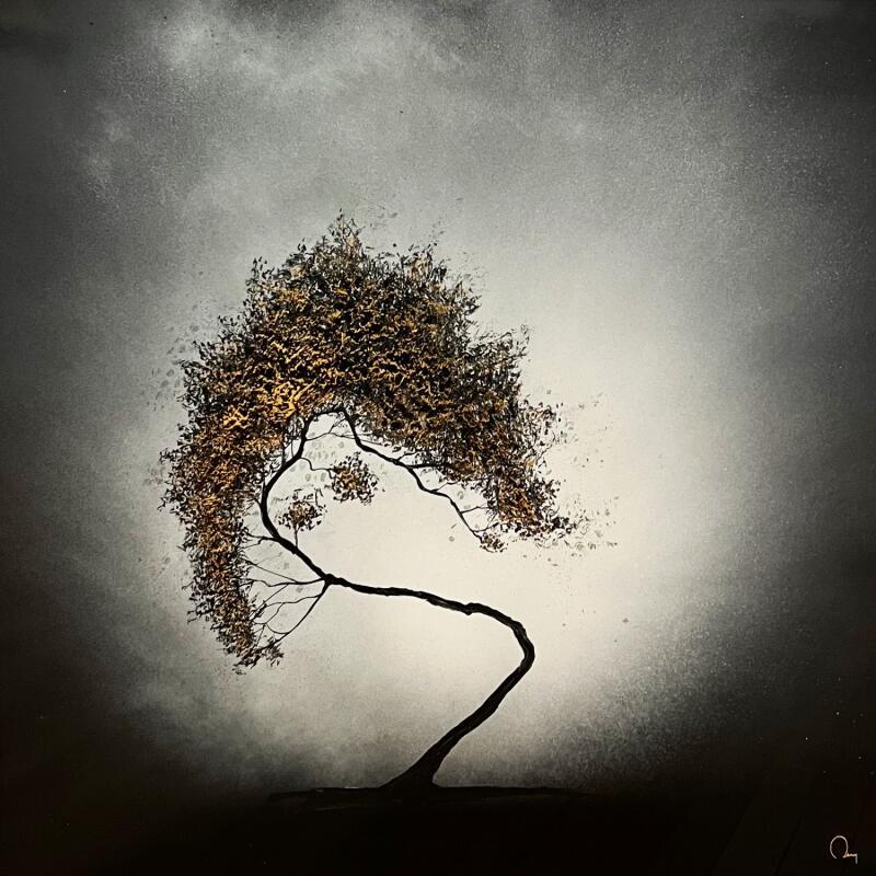 Painting Terre obscure by Rey Julien | Painting Figurative Gold leaf