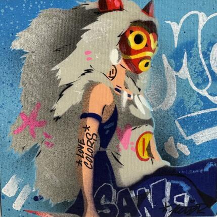 Painting San by Lemoine Mael | Painting Pop-art Acrylic, Graffiti Pop icons