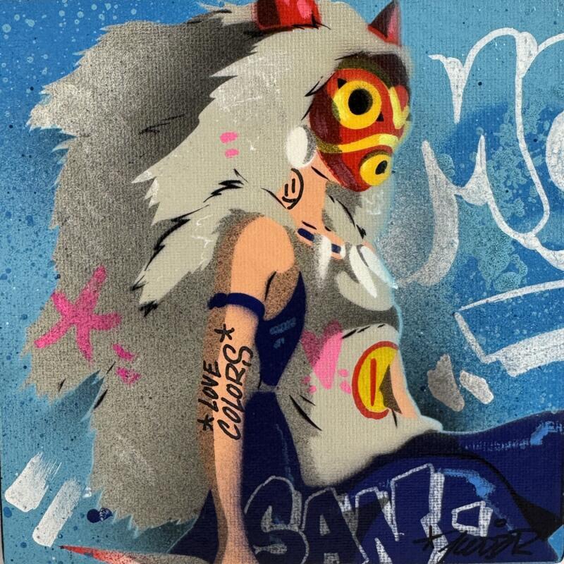 Painting San by Lemoine Mael | Painting Pop-art Pop icons Graffiti Acrylic