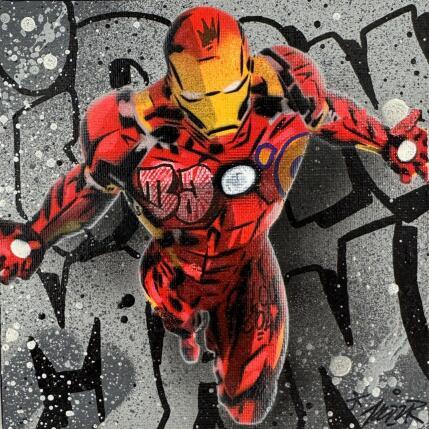 Painting Iron Man by Lemoine Mael | Painting Pop-art Acrylic, Graffiti Pop icons