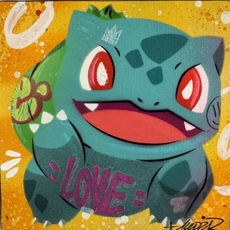 Painting Bulbizarre by Lemoine Mael | Painting Pop-art Pop icons Graffiti Acrylic