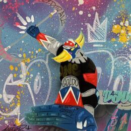 Painting Goldorak by Lemoine Mael | Painting Pop-art Acrylic, Graffiti Pop icons