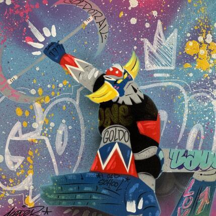 Painting Goldorak by Lemoine Mael | Painting Pop-art Acrylic, Graffiti Pop icons