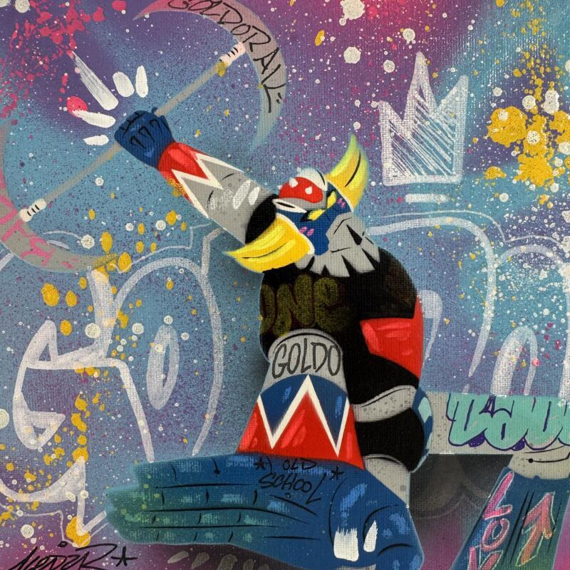 Painting Goldorak by Lemoine Mael | Painting Pop-art Pop icons Graffiti Acrylic