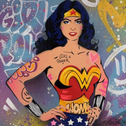 Painting Wonder Woman by Lemoine Mael | Painting Pop-art Acrylic, Graffiti Pop icons