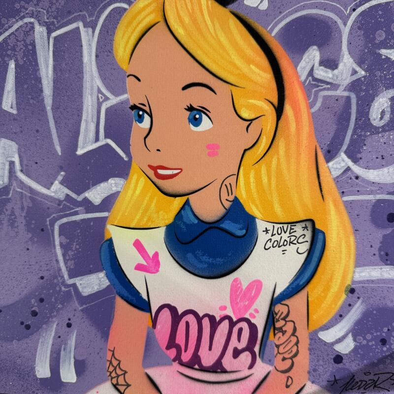 Painting Alice by Lemoine Mael | Painting Pop-art Pop icons Graffiti Acrylic