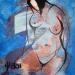 Gemälde Azur 1 et 2 von Chaperon Martine | Gemälde Figurativ Akt Acryl