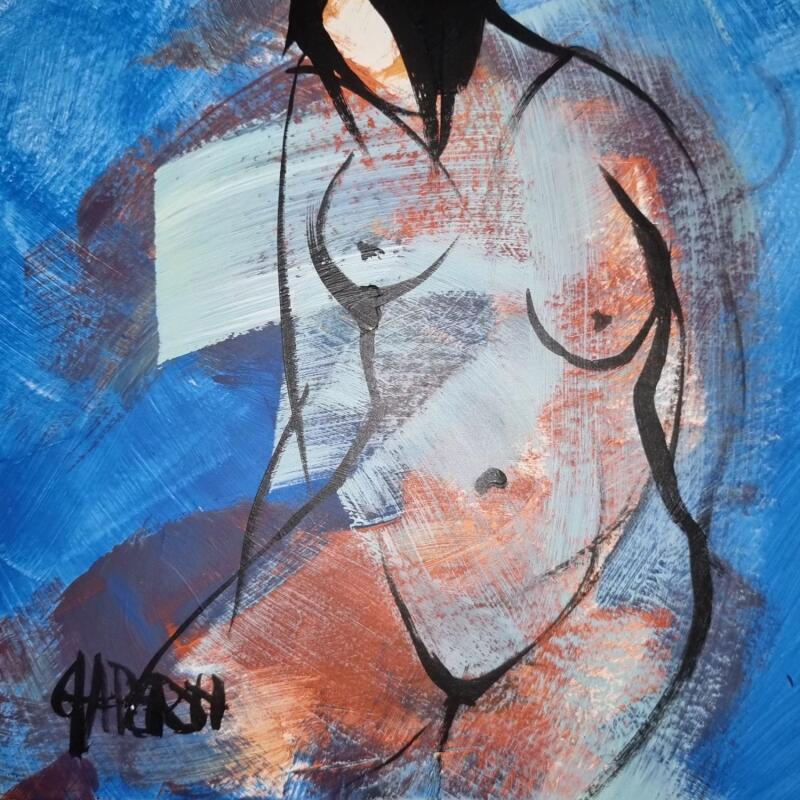 Gemälde Azur 1 et 2 von Chaperon Martine | Gemälde Figurativ Akt Acryl
