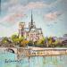 Peinture Notre Dame de Paris par Lallemand Yves | Tableau Figuratif Urbain Acrylique