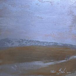 Painting Couple en Lozère 2 by Mahieu Bertrand | Painting Figurative Metal Landscapes