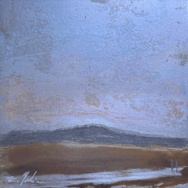 Peinture Le mont Aigoual par Mahieu Bertrand | Tableau Figuratif Paysages Métal