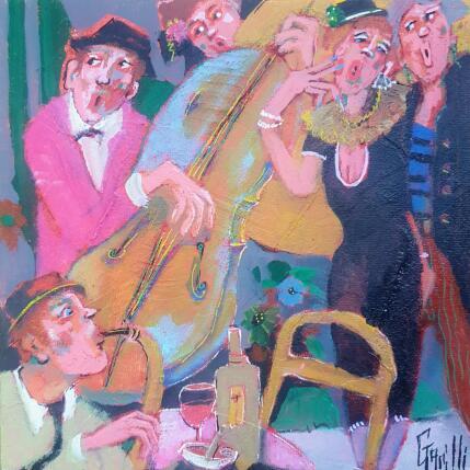 Peinture Cabaret in harmony.  par Garilli Nicole | Tableau Figuratif Acrylique Scènes de vie