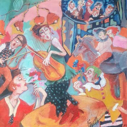 Peinture Les arts en fête.  par Garilli Nicole | Tableau Figuratif Acrylique Scènes de vie