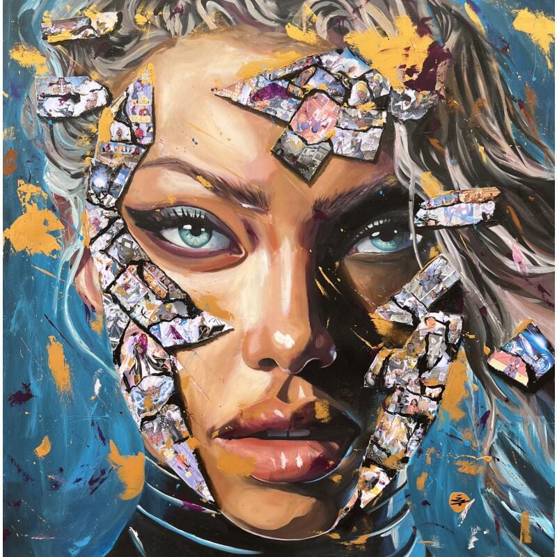 Painting TORNADE by Caizergues Noël  | Painting Pop-art Pop icons Acrylic Gluing