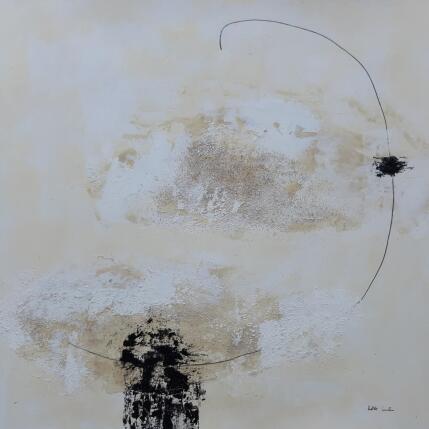 Peinture abstract beige D 111 par Wilms Hilde | Tableau Abstrait Acrylique, Sable