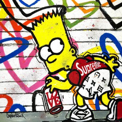 Peinture Bart loves graffiti par Cornée Patrick | Tableau Pop-art Graffiti, Huile Cinéma, Enfant, Icones Pop