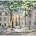 Painting La Place Furstenberg sous le soleil by Decoudun Jean charles | Painting Figurative Urban Watercolor