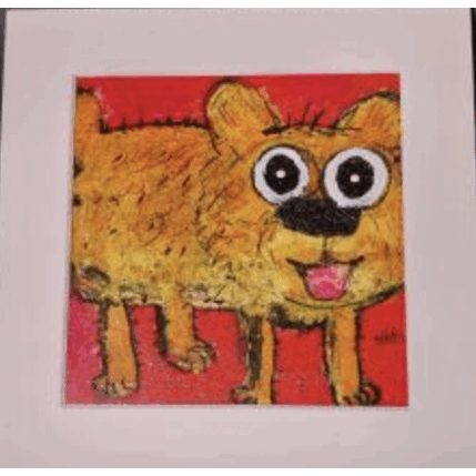 Peinture Je ris!! par Maury Hervé | Tableau Art Singulier Acrylique, Encre, Pigments, Sable Animaux