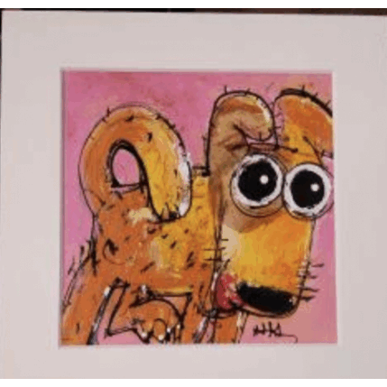 Painting Et c’est parti! by Maury Hervé | Painting Raw art Acrylic, Ink, Pigments, Sand Animals