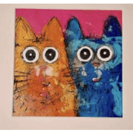 Pintura C’est l’heure! por Maury Hervé | Pintura Arte bruto Acrílico, Arena, Ink, Pigmentos Animales, Iconos pop