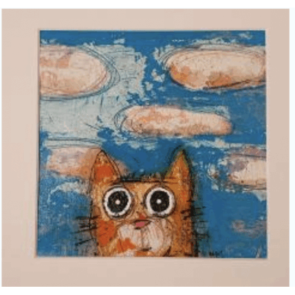 Pintura Dans les nuages por Maury Hervé | Pintura Arte bruto Acrílico, Arena, Ink, Pigmentos Animales, Iconos pop