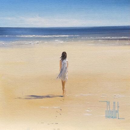 Painting La jeune fille et la mer by Guillet Jerome | Painting Figurative Oil Pop icons