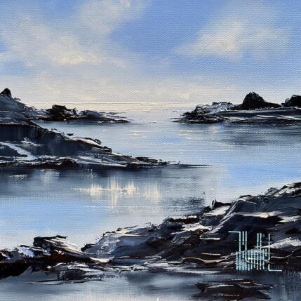 Painting Les roches by Guillet Jerome | Painting Figurative Oil Marine, Pop icons