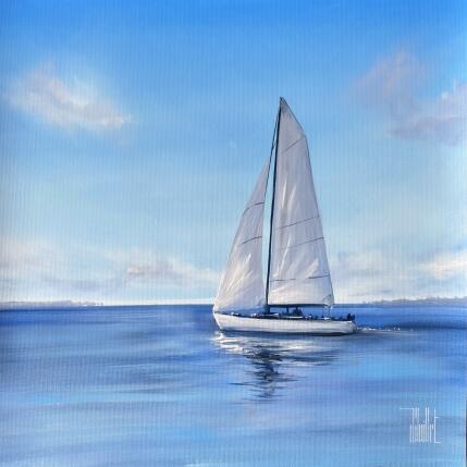 Painting Au fil de l'eau by Guillet Jerome | Painting Figurative Oil