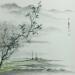Painting Early spring lake by Du Mingxuan | Painting Figurative Landscapes Watercolor Ink