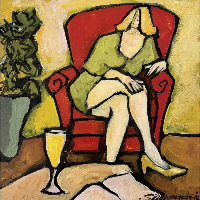 Peinture Bulle par Signamarcheix Bernard | Tableau Art naïf Acrylique Encre Pastel