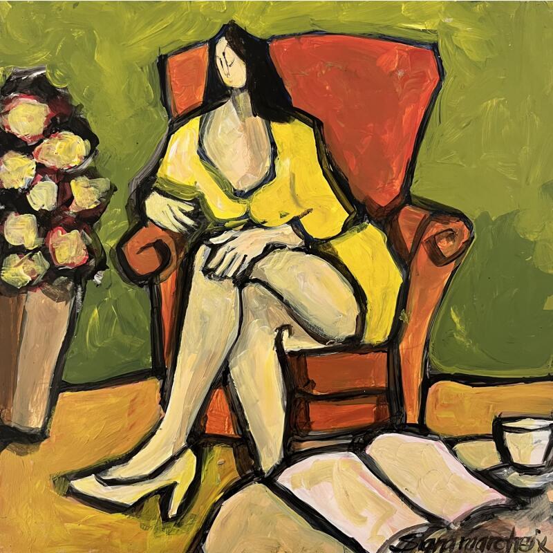 Peinture Arabica et roman par Signamarcheix Bernard | Tableau Art naïf Acrylique Encre Pastel