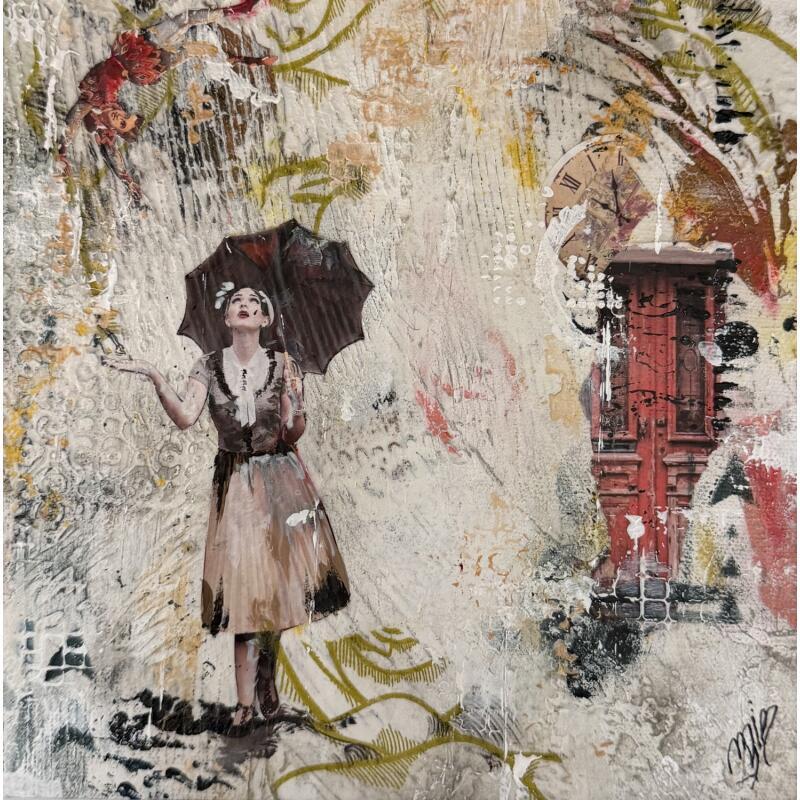 Painting The miracle by Bergeron Marie-Josée | Painting Surrealism Oil Acrylic Gluing