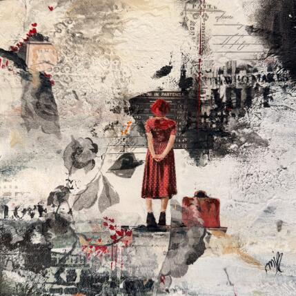 Painting La connexion by Bergeron Marie-Josée | Painting Surrealism Acrylic, Gluing, Oil Pop icons