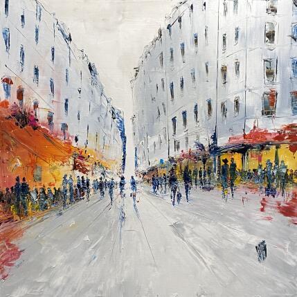 Peinture 17 heures par Raffin Christian | Tableau Figuratif Huile Urbain