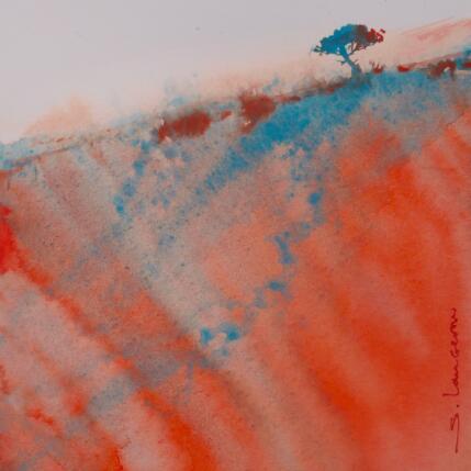 Painting Un pin bleu sur la crête by Langeron Stéphane | Painting