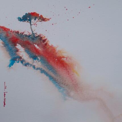 Painting Un pin rougeoyant by Langeron Stéphane | Painting