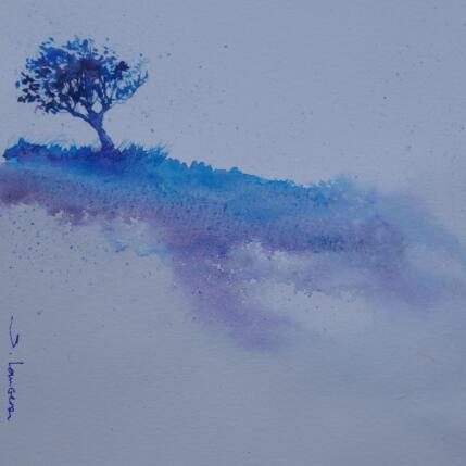 Painting L'amandier bleu by Langeron Stéphane | Painting