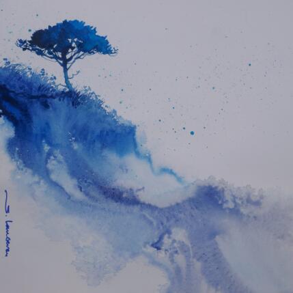 Painting Un pin cendre bleu by Langeron Stéphane | Painting