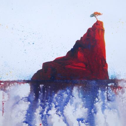 Painting Un pin sur le rocher by Langeron Stéphane | Painting