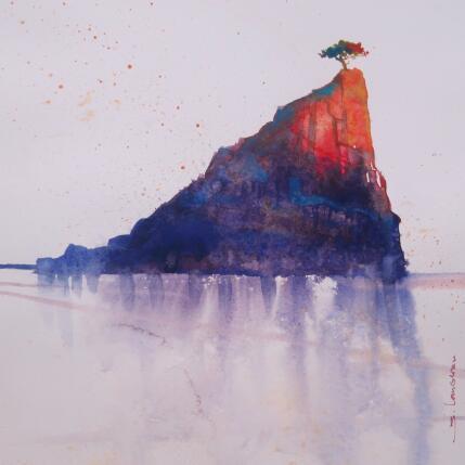 Painting Un pin sous une douce lumière by Langeron Stéphane | Painting