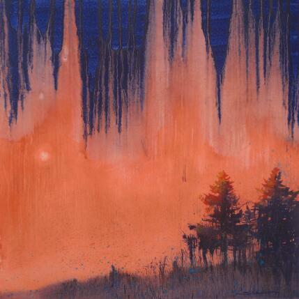 Painting Des sapins au crépuscule by Langeron Stéphane | Painting