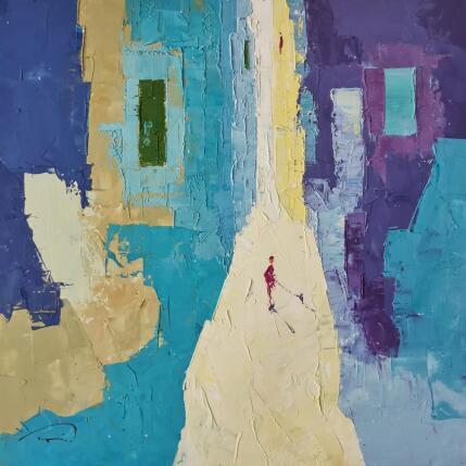 Peinture Amunt i avall par Tomàs | Tableau Abstrait Huile Scènes de vie