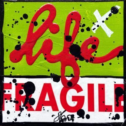 Peinture Fragile life (vert) par Costa Sophie | Tableau